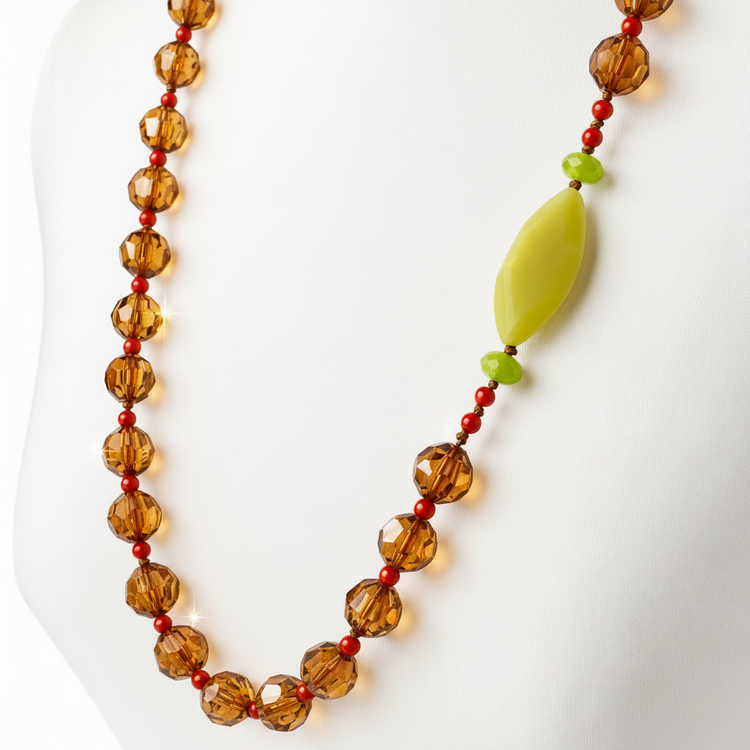 CROCODILE TEARS BROOCH NECKLACE -CHOOSE YOUR LENGTH