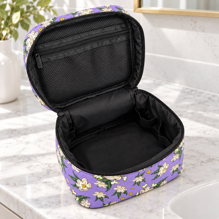 THE MAKE UP TRAVEL BAG - GARDENIA