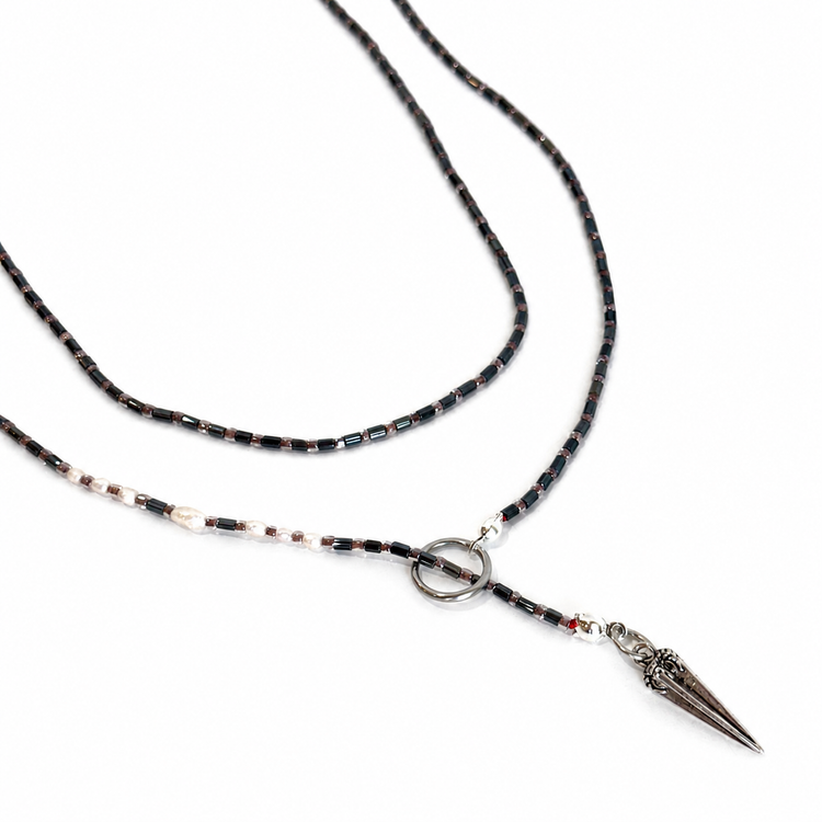 THE GUNMETAL OUROBOROS NECKLACE