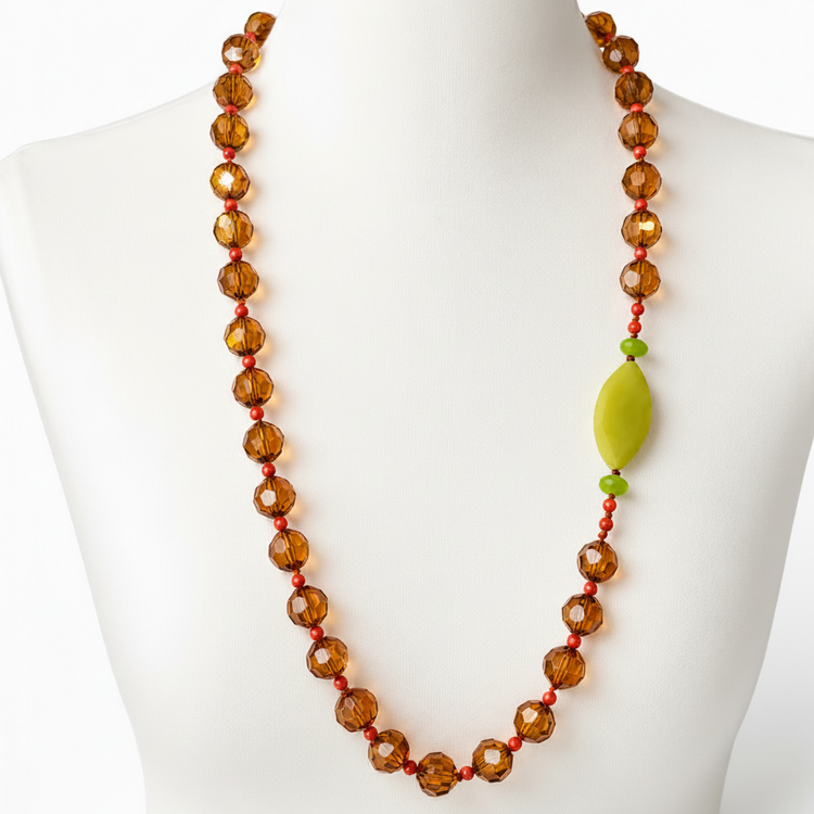 CROCODILE TEARS BROOCH NECKLACE -CHOOSE YOUR LENGTH
