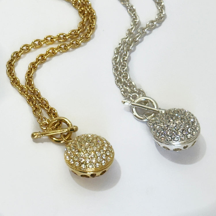 PAVÉ DOUBLE SIDED TOGGLE NECKLACE