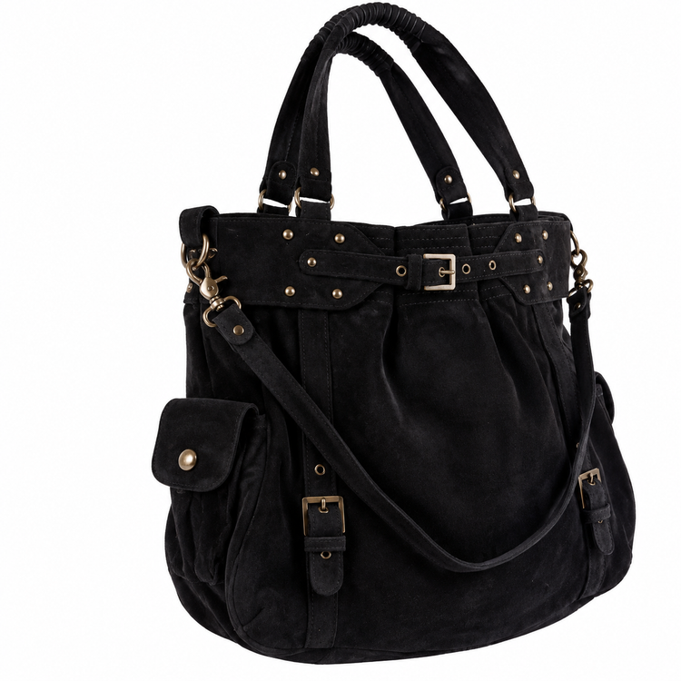 THE BIG SUEDE BAG - MIDNIGHT