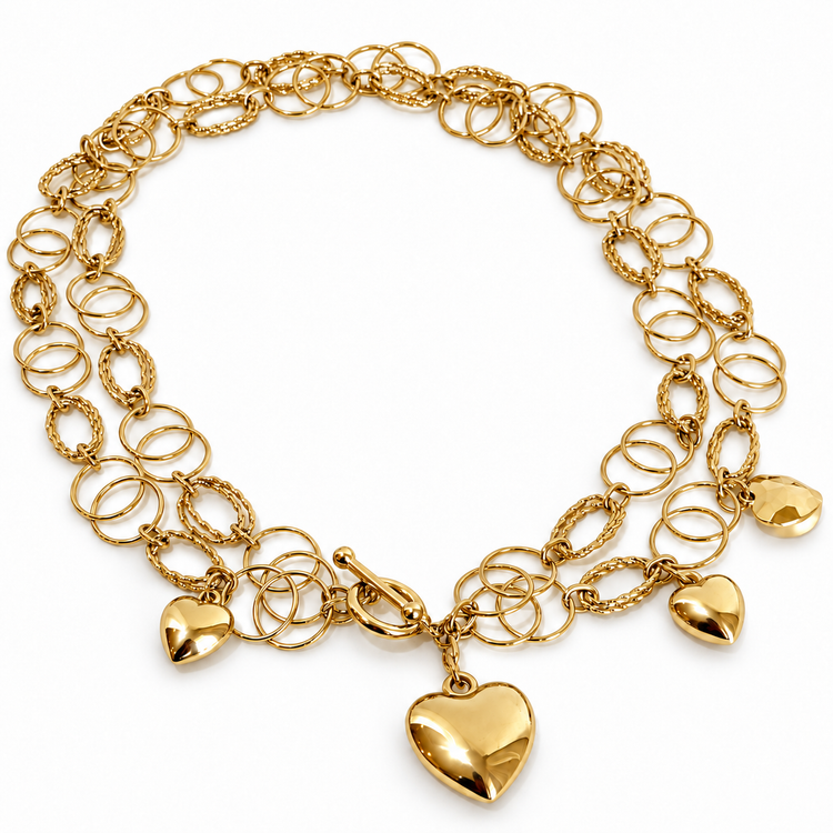 BALL & CHAIN NECKLACE - GOLD