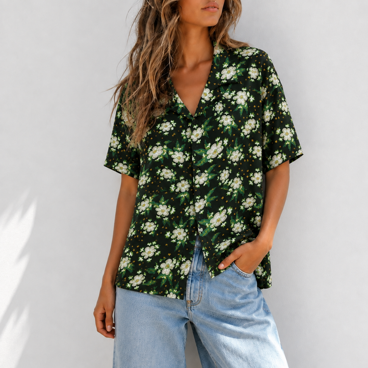 THE BLACK GARDENIA BOYFRIEND SHIRT