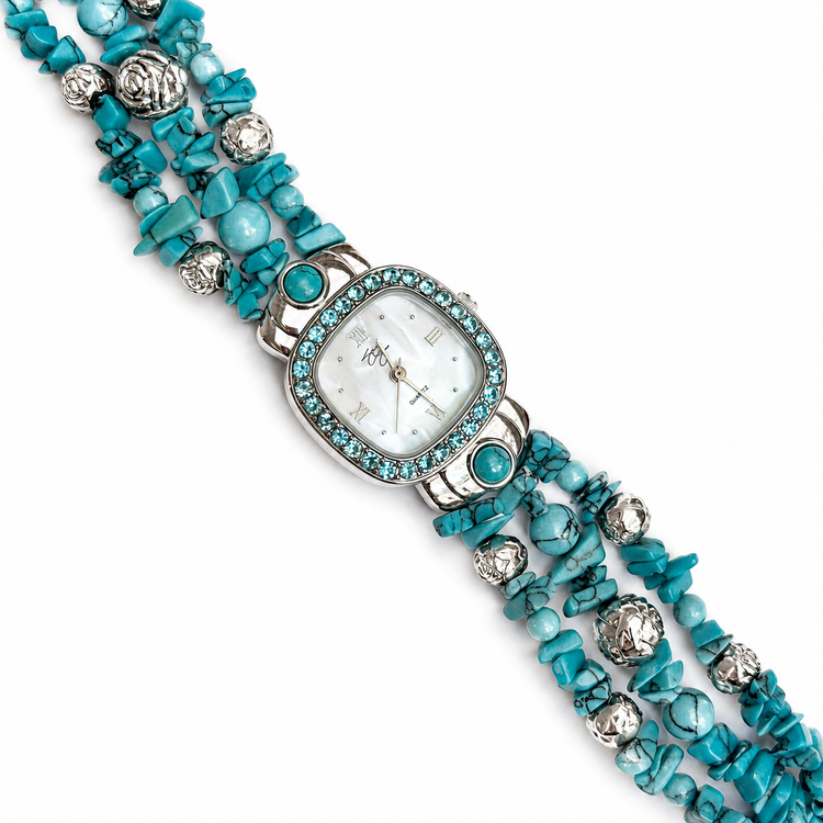 TURQUOISE AND ROSES WATCH