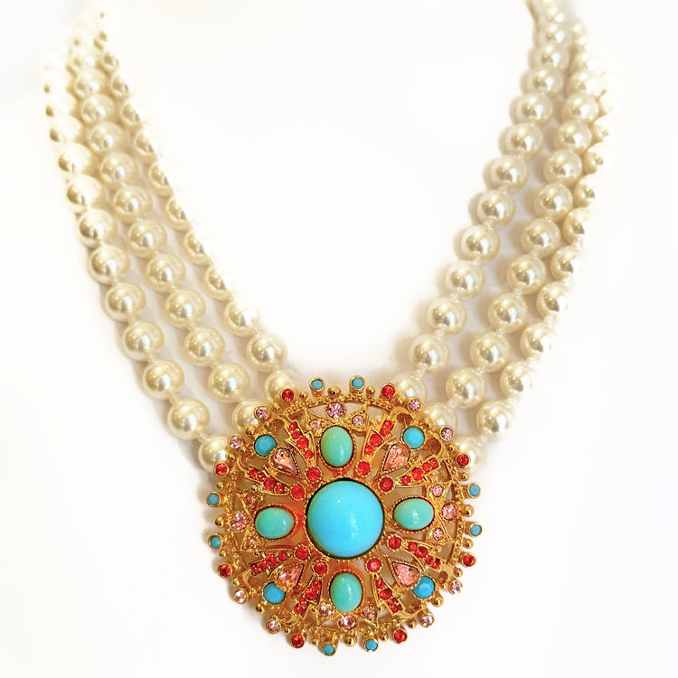 CAP D'ANTIBES NECKLACE AND EARRING SET