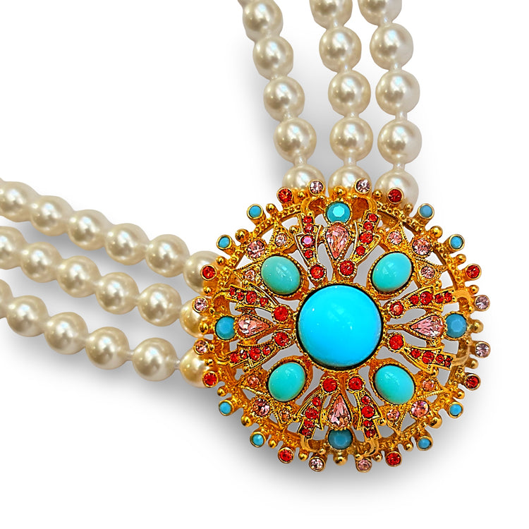 CAP D'ANTIBES NECKLACE AND EARRING SET
