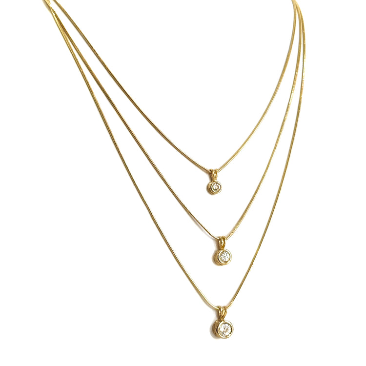 TRIFECTA TRIPLE STRAND NECKLACE