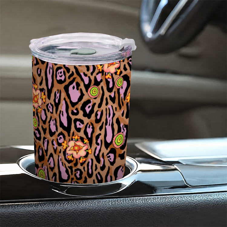 20 OUNCE LEOPARD LOTUS BLOSSOM INSULATED TUMBLER