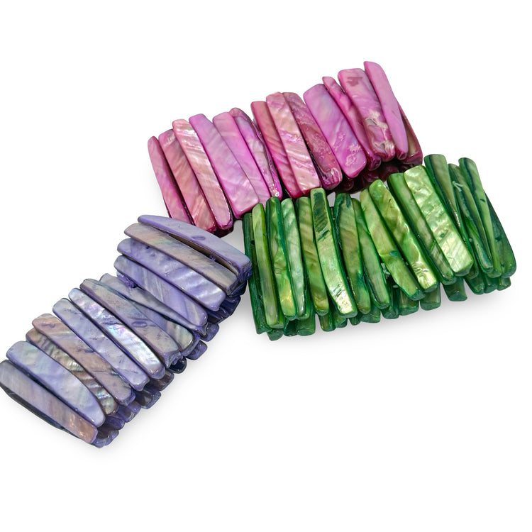 MOTHER OF PEARL STRETCH BRACELET
