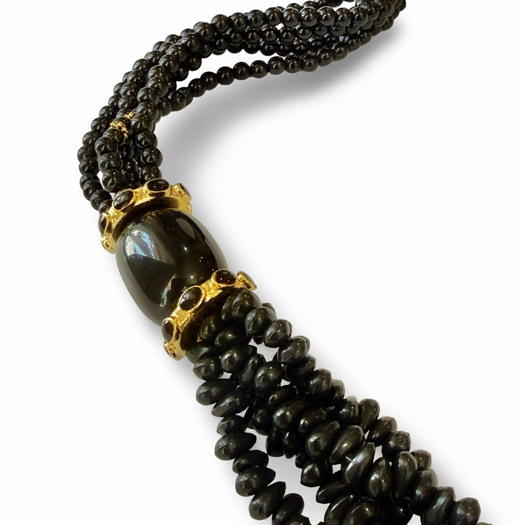 BLACK MAGIC MULTI-STRAND NECKLACE
