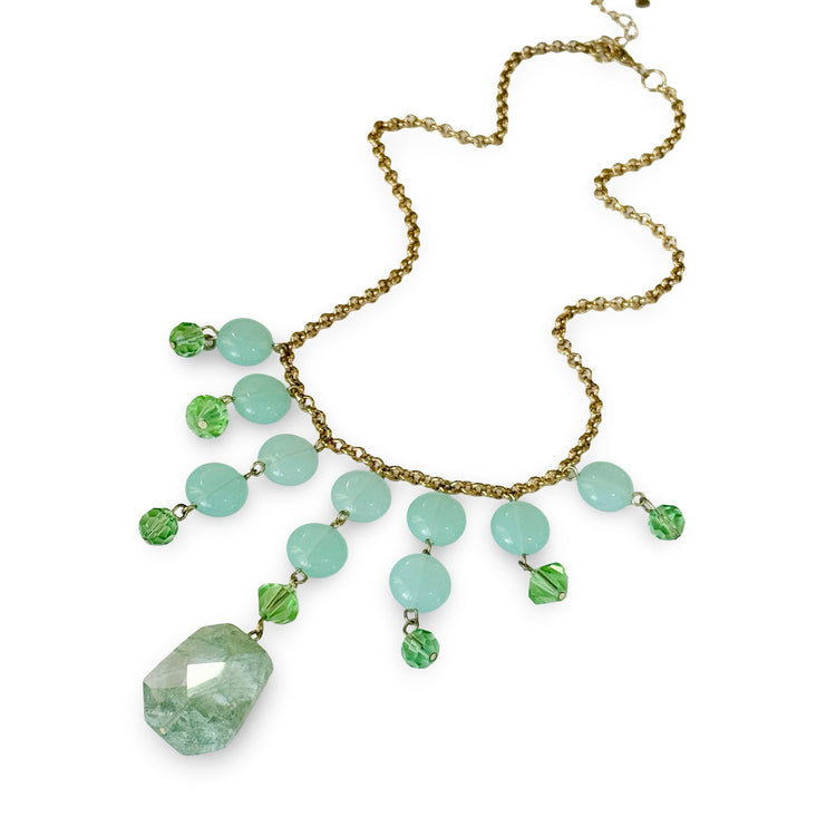 MISTY QUARTZ DROP NECKLACE