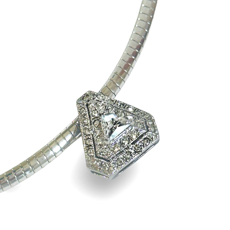 OMEGA PYRAMID PENDANT NECKLACE