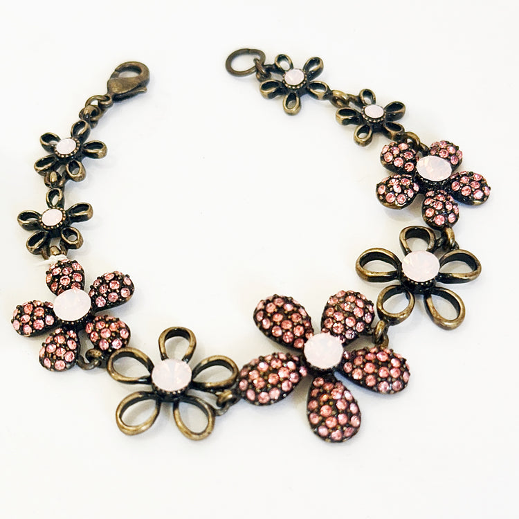 PINK OPAL DAISY BRACELET