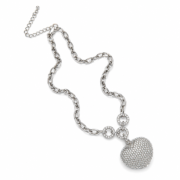TWO OF HEARTS DOUBLE SIDED 3 WAY ENHANCER NECKLACE