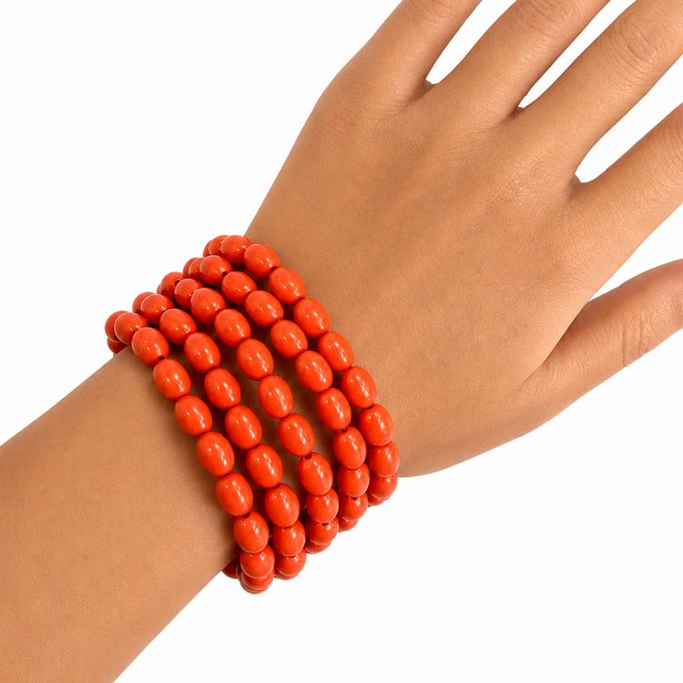 TANGERINE MULTISTRAND BRACELET