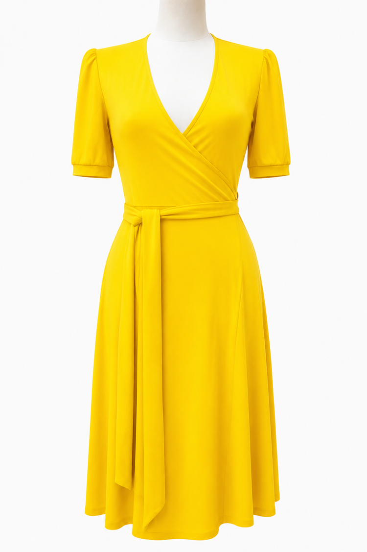 THAT'S A WRAP! DRESS YELLOW
