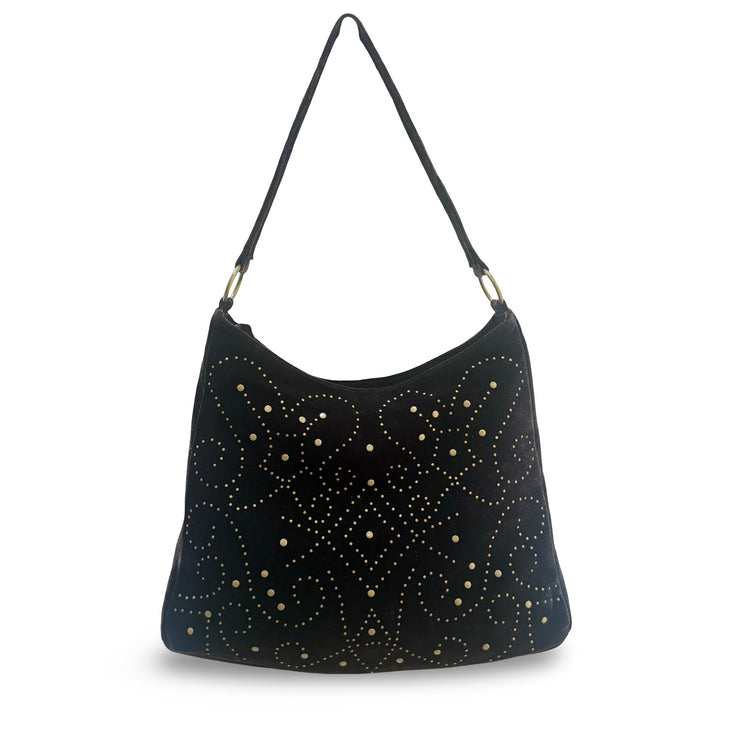 THE LENNY VELVET SHOULDER BAG