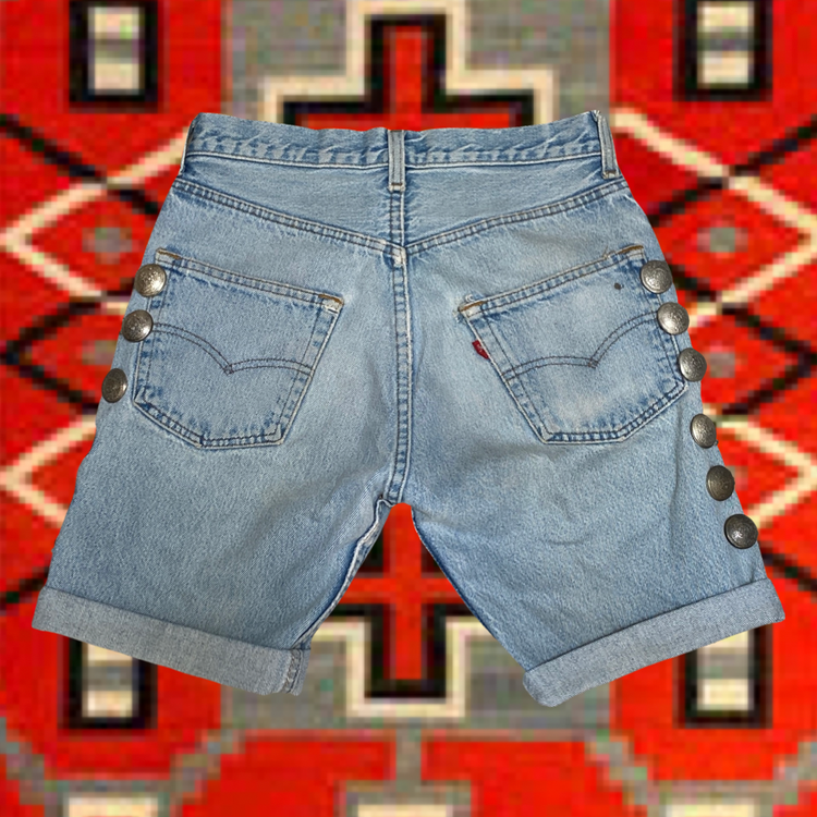 LESLIE HAMEL MARIACHI JEANS ON VINTAGE LEVIS 501's