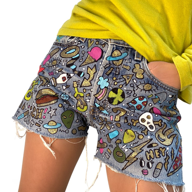 LESLIE HAMEL GRAFITTI SHORTS