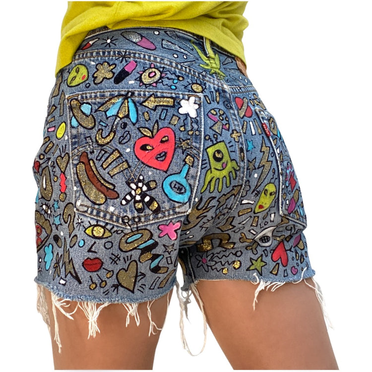 LESLIE HAMEL GRAFITTI SHORTS
