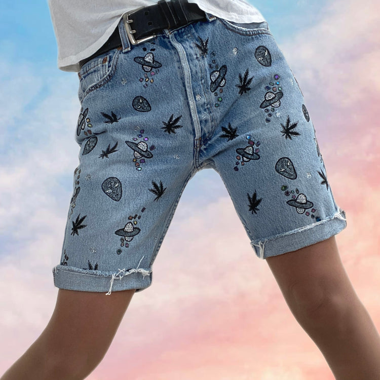 SPACE CADET MID LENGTH SHORTS