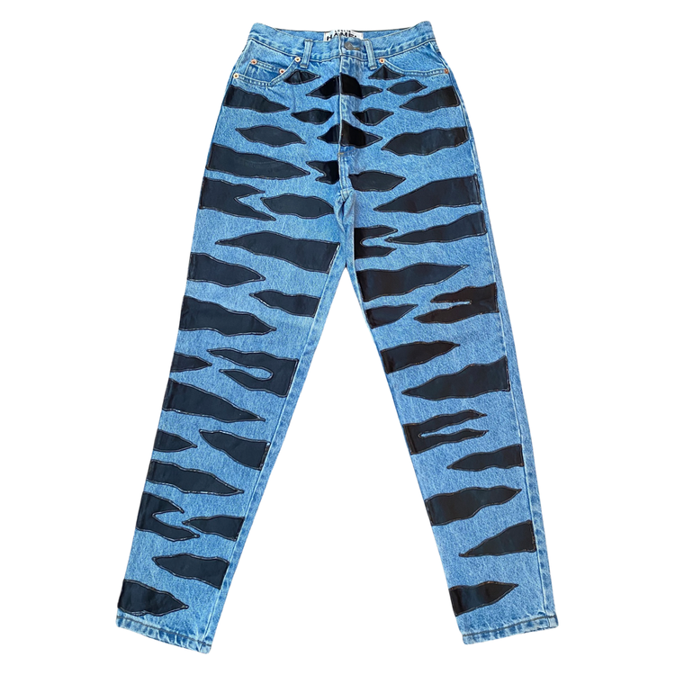 ZEBRA SATIN APPLIQUE JEANS