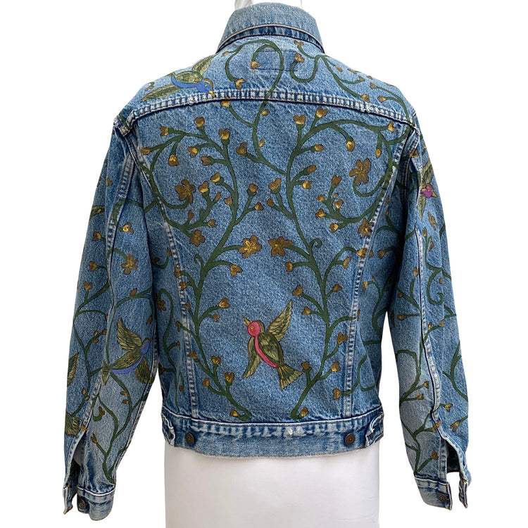 BIRDIE VINTAGE LEVIS HANDPAINTED SIZE 40 TRUCKER JACKET
