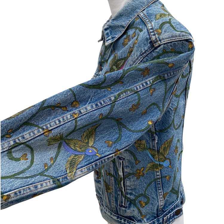 BIRDIE VINTAGE LEVIS HANDPAINTED SIZE 40 TRUCKER JACKET