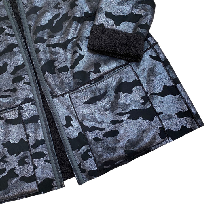 ICE COLD FLEECE LINED HAND PAINTED CAMOUFLAGE COAT