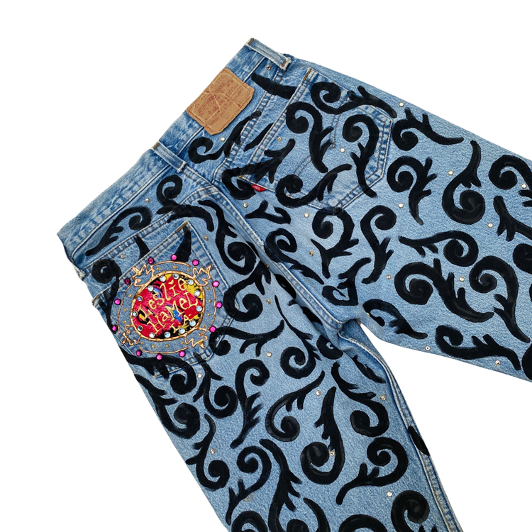 THE MARILYN CRYSTAL STUDDED JEANS