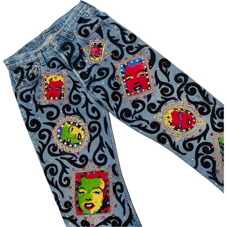 THE MARILYN CRYSTAL STUDDED JEANS