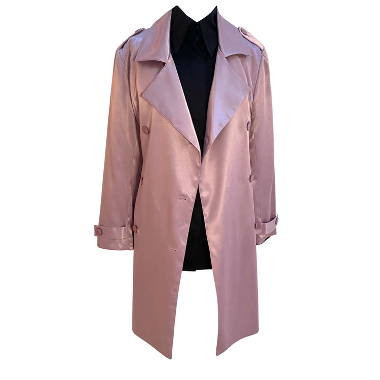 ROSE SATIN TRENCH COAT