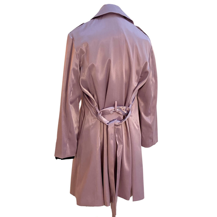 ROSE SATIN TRENCH COAT