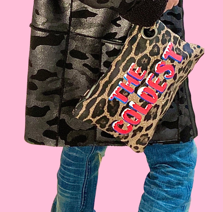 THE COLDEST! HAND PAINTED LARGE ZIPPER CASE