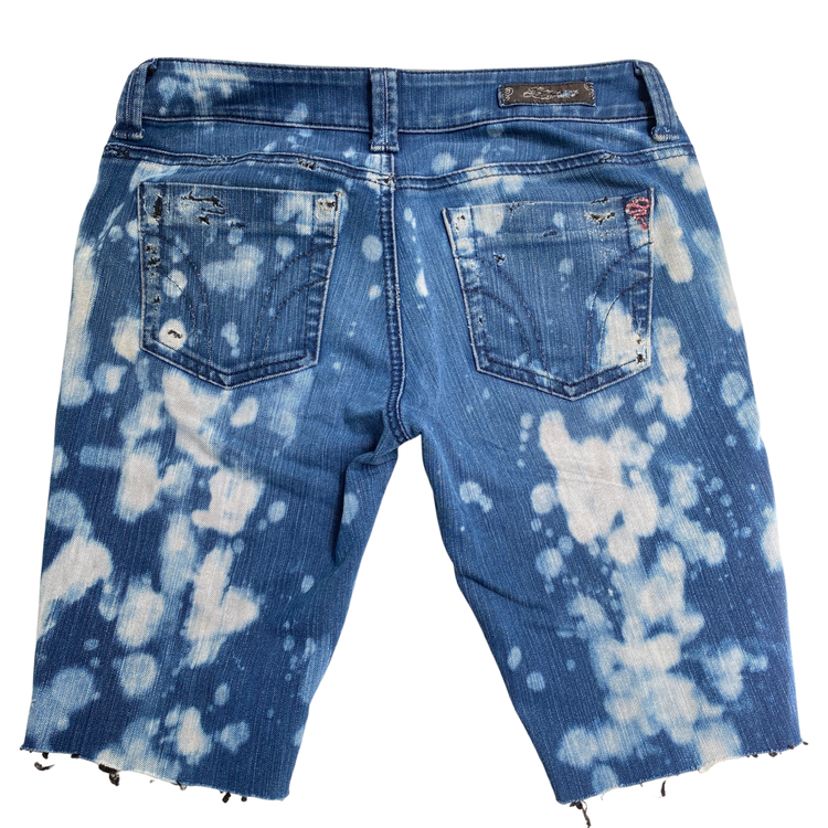 LESLIE HAMEL CRYSTAL STUDDED BUTTERFLY BLOSSOM SHORTS