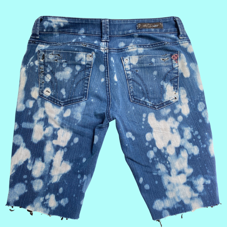 LESLIE HAMEL CRYSTAL STUDDED BUTTERFLY BLOSSOM SHORTS