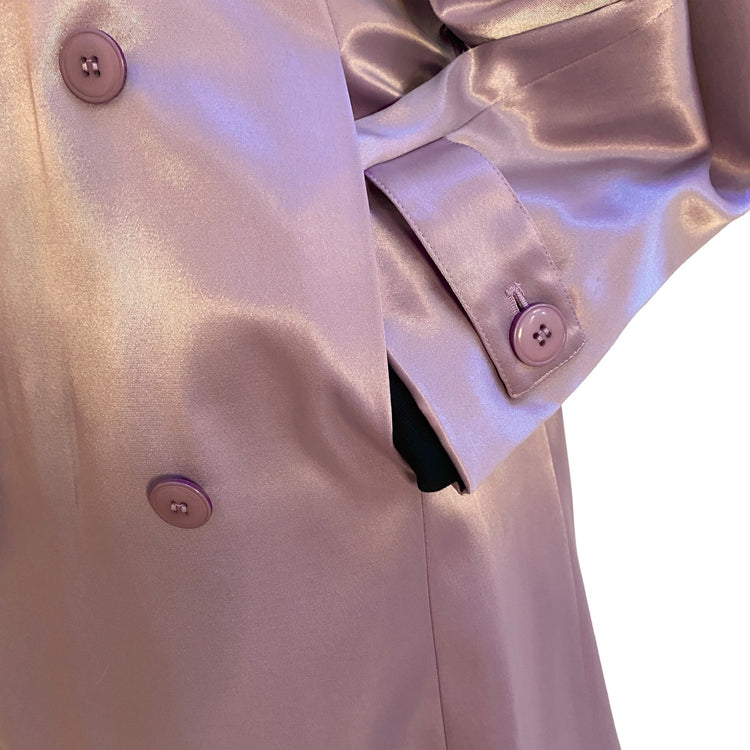 ROSE SATIN TRENCH COAT