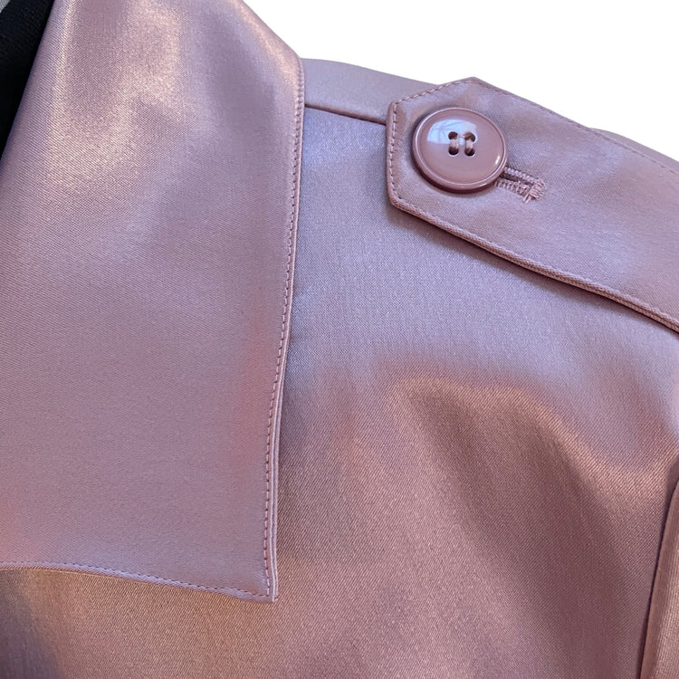 ROSE SATIN TRENCH COAT