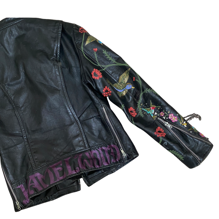 ZE LEATHER BIRDS AND BEES JACKET