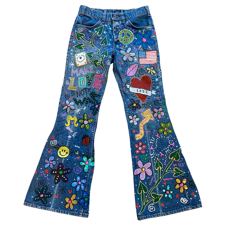THE LESLIE HAMEL PSYCHEDELIC BELLBOTTOM JEANS