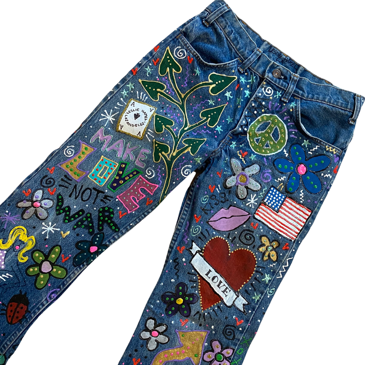 THE LESLIE HAMEL PSYCHEDELIC BELLBOTTOM JEANS