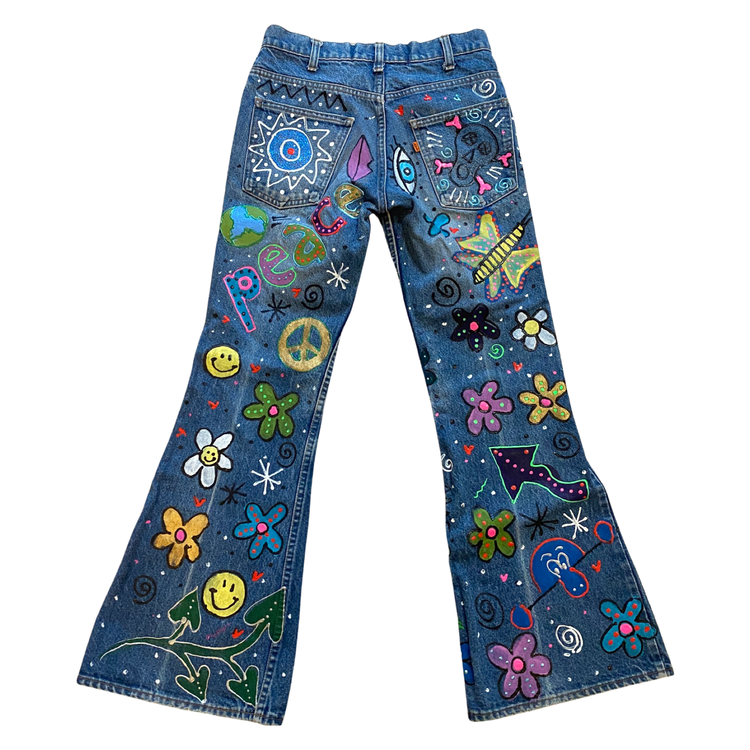 THE LESLIE HAMEL PSYCHEDELIC BELLBOTTOM JEANS