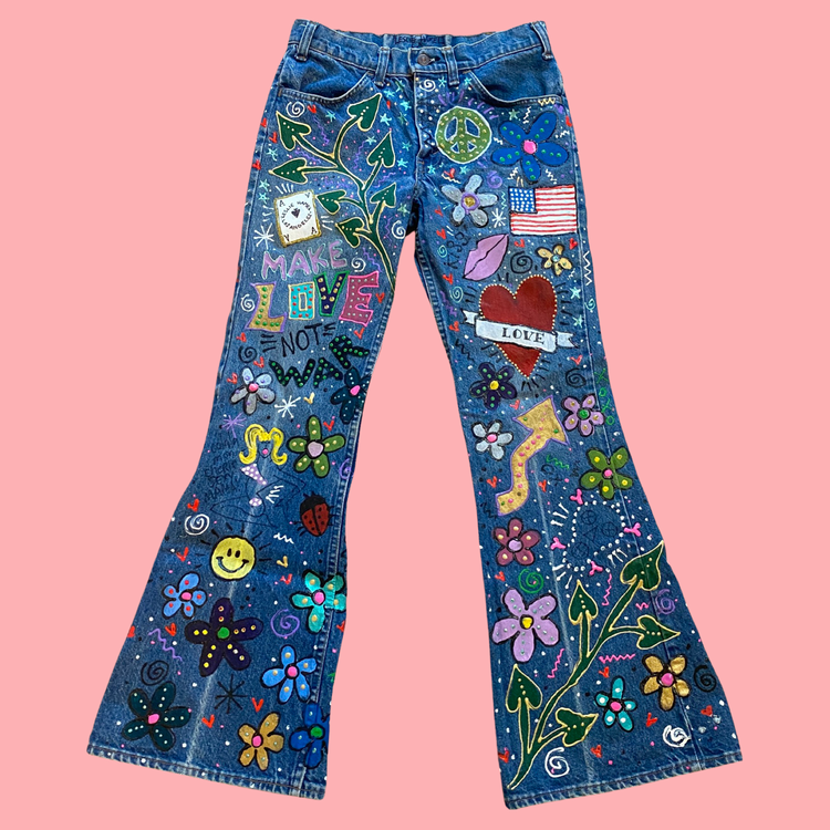 THE LESLIE HAMEL PSYCHEDELIC BELLBOTTOM JEANS