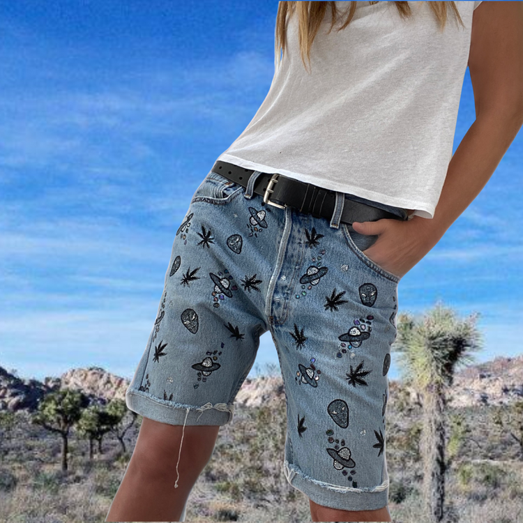 SPACE CADET MID LENGTH SHORTS