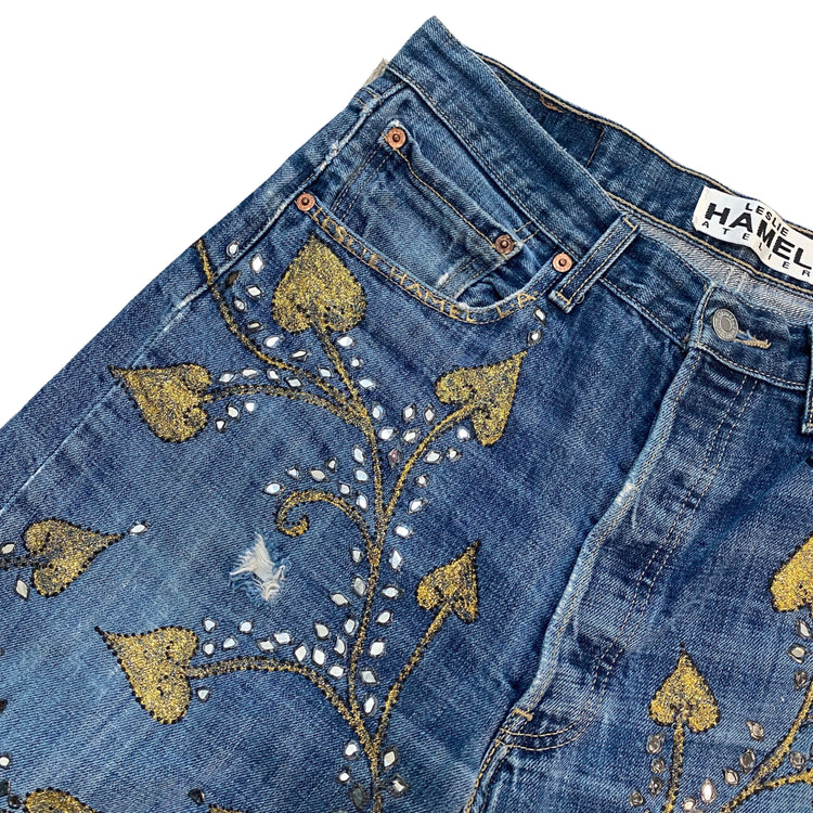 ZE GOLD VINE STAINED GLASS JEANS