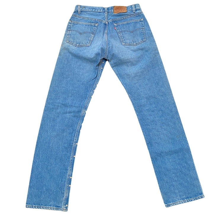 PEARL STUDDED VINTAGE LEVIS 501 JEANS