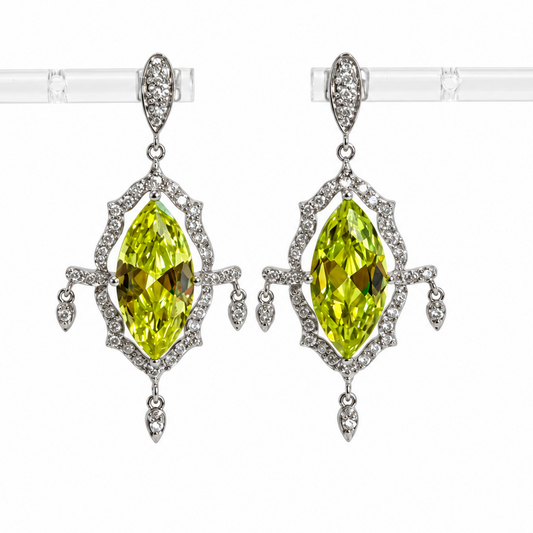 THE PERIDOT HALO EARRINGS