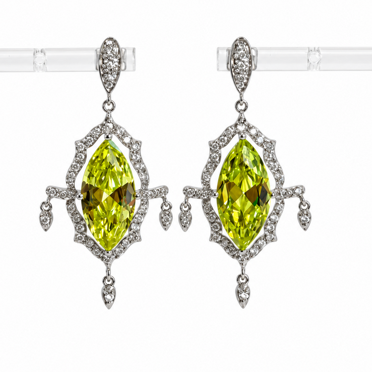 THE PERIDOT HALO EARRINGS