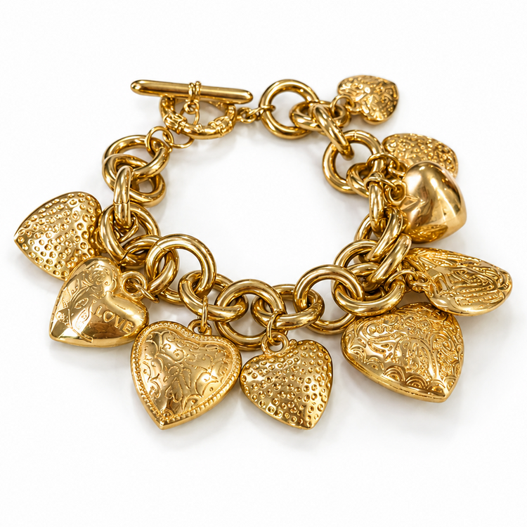 CHARMING GOLD TOGGLE BRACELET